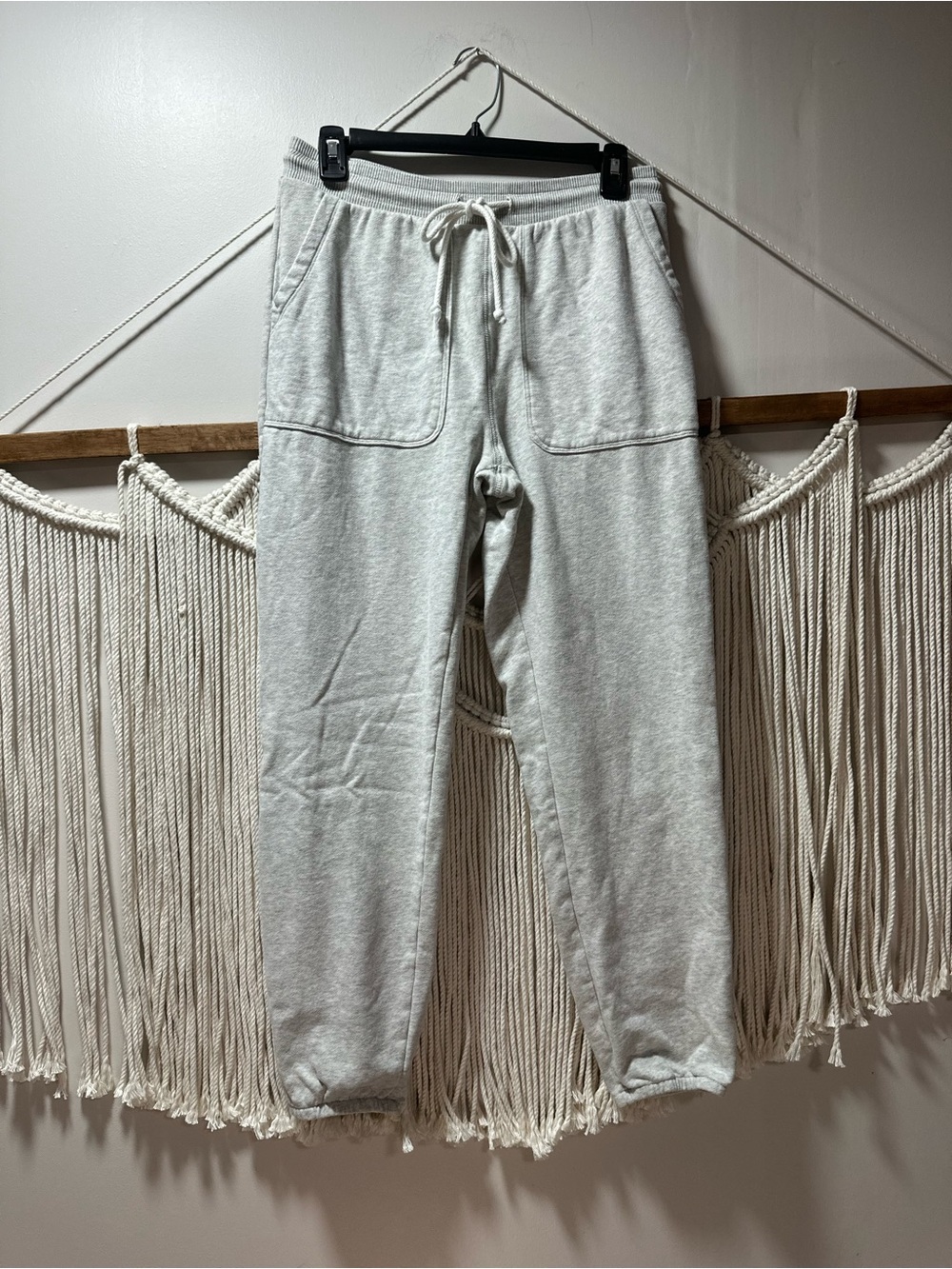 American Eagle Outfitters Heather Gray Cozy Drawstring Joggers